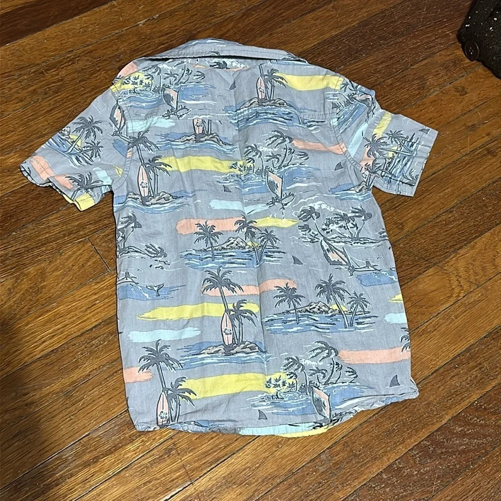 Gymboree Boy's Tropical Button Front Shirt, 5/6